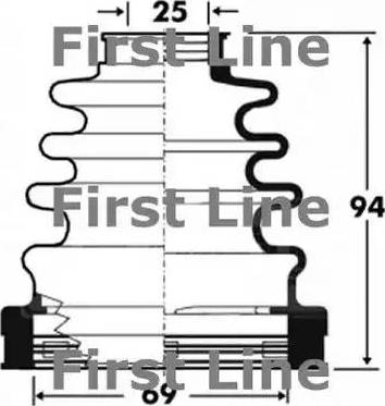 First Line FCB2871 - Пыльник, приводной вал www.autospares.lv