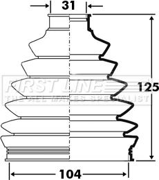 First Line FCB2395 - Пыльник, приводной вал www.autospares.lv