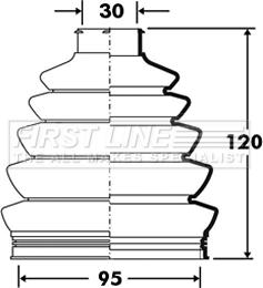 First Line FCB2393 - Пыльник, приводной вал www.autospares.lv