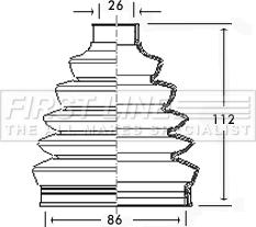 First Line FCB2350 - Bellow, drive shaft www.autospares.lv