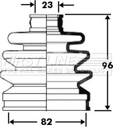 First Line FCB2369 - Пыльник, приводной вал www.autospares.lv