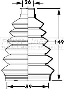 First Line FCB2367 - Пыльник, приводной вал www.autospares.lv