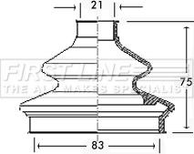 First Line FCB2333 - Putekļusargs, Piedziņas vārpsta autospares.lv