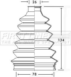 First Line FCB2337 - Putekļusargs, Piedziņas vārpsta autospares.lv