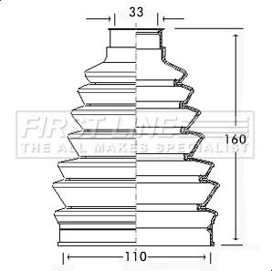 First Line FCB2324 - Пыльник, приводной вал www.autospares.lv