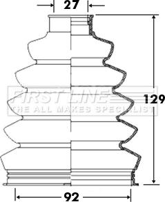 First Line FCB2371 - Putekļusargs, Piedziņas vārpsta www.autospares.lv