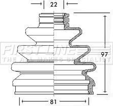 First Line FCB2251 - Putekļusargs, Piedziņas vārpsta autospares.lv