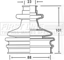 First Line FCB2201 - Putekļusargs, Piedziņas vārpsta www.autospares.lv