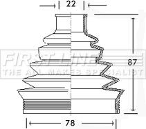First Line FCB2285 - Putekļusargs, Piedziņas vārpsta autospares.lv