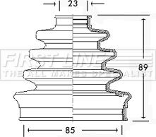 First Line FCB2286 - Bellow, drive shaft www.autospares.lv