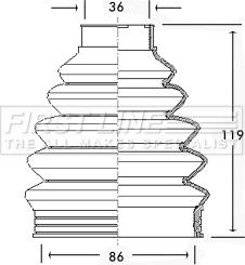 First Line FCB2280 - Putekļusargs, Piedziņas vārpsta www.autospares.lv