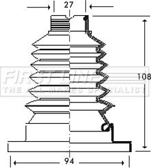 First Line FCB2788 - Пыльник, приводной вал www.autospares.lv