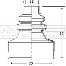 First Line FCB2738 - Putekļusargs, Piedziņas vārpsta autospares.lv