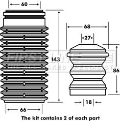 First Line FPK7014 - Пылезащитный комплект, амортизатор www.autospares.lv