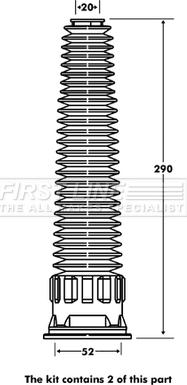 First Line FPK7070 - Пыльник амортизатора, защитный колпак www.autospares.lv