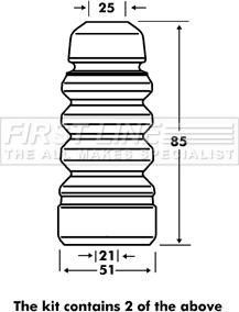 First Line FPK7113 - Gājiena ierobežotājs, Atsperojums www.autospares.lv