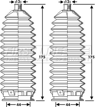 First Line FSG3405 - Комплект пыльника, рулевое управление www.autospares.lv