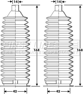 First Line FSG3426 - Комплект пыльника, рулевое управление www.autospares.lv