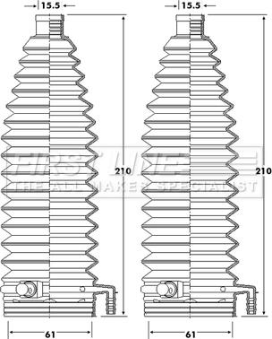 First Line FSG3423 - Putekļusargu komplekts, Stūres iekārta autospares.lv
