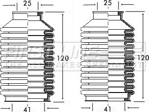 First Line FSG3083 - Putekļusargu komplekts, Stūres iekārta www.autospares.lv