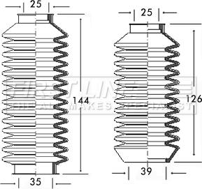 First Line FSG3074 - Putekļusargu komplekts, Stūres iekārta www.autospares.lv