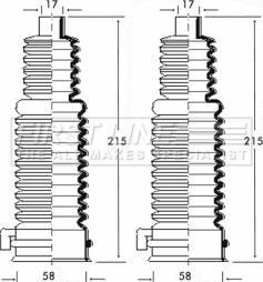 First Line FSG3195 - Putekļusargu komplekts, Stūres iekārta www.autospares.lv