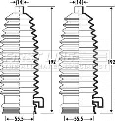 First Line FSG3297 - Putekļusargu komplekts, Stūres iekārta autospares.lv