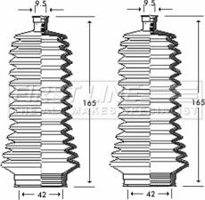 First Line FSG3249 - Putekļusargu komplekts, Stūres iekārta autospares.lv