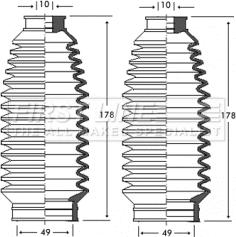 First Line FSG3236 - Putekļusargu komplekts, Stūres iekārta autospares.lv