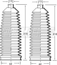 First Line FSG3227 - Putekļusargu komplekts, Stūres iekārta www.autospares.lv