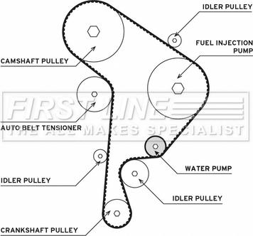 First Line FTW1005 - Water Pump & Timing Belt Set www.autospares.lv