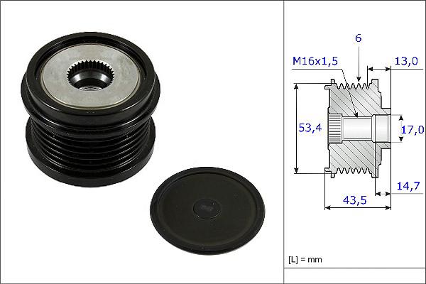 Fispa 455232 - Piedziņas skriemelis, Ģenerators autospares.lv