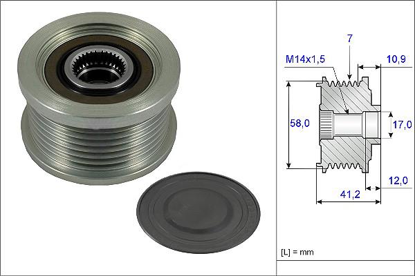 Fispa 455229 - Piedziņas skriemelis, Ģenerators autospares.lv