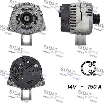 Fispa A12BH0936A2 - Ģenerators www.autospares.lv