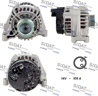 Fispa A12DE0007 - Alternator www.autospares.lv