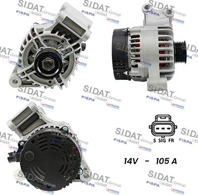 Fispa A12DE0087A2 - Alternator www.autospares.lv