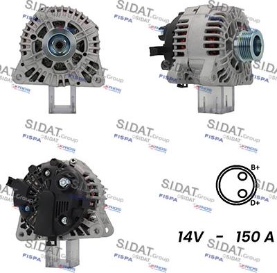 Fispa A12VA1017A2 - Alternator www.autospares.lv