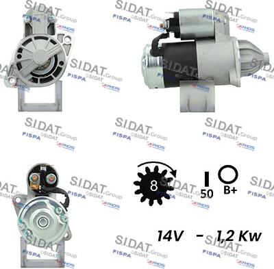 Fispa S12MH0547A2 - Starteris autospares.lv