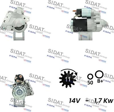 Fispa S12MH0014A2 - Starteris autospares.lv