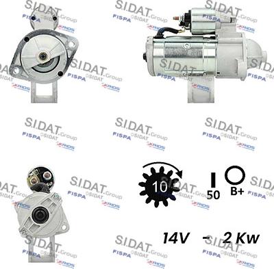 Fispa S12VA0024A2 - Starteris autospares.lv