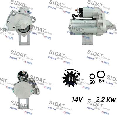 Fispa S12VA0153A2 - Starteris autospares.lv