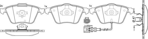 FIT FP0915E - Тормозные колодки, дисковые, комплект www.autospares.lv