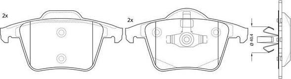 FIT FP0980 - Bremžu uzliku kompl., Disku bremzes www.autospares.lv