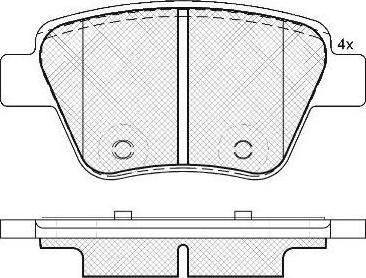 FIT FP1456 - Тормозные колодки, дисковые, комплект www.autospares.lv