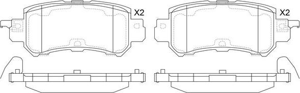 FIT FP1624 - Brake Pad Set, disc brake www.autospares.lv