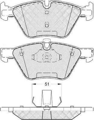 FIT FP1061 - Тормозные колодки, дисковые, комплект www.autospares.lv