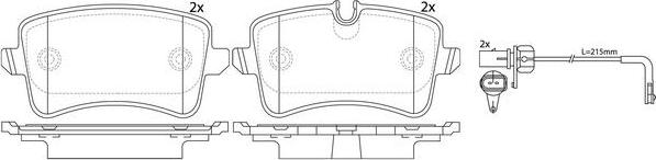 FIT FP1386E - Brake Pad Set, disc brake www.autospares.lv