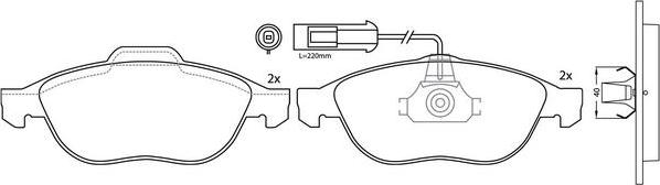 FIT FP1295E - Тормозные колодки, дисковые, комплект www.autospares.lv