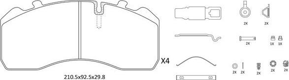 FIT FP1205 - Brake Pad Set, disc brake www.autospares.lv