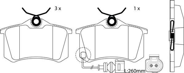 FIT FP3260E - Brake Pad Set, disc brake www.autospares.lv